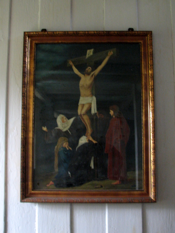 Kreuzigungsgem��lde links vom Altar